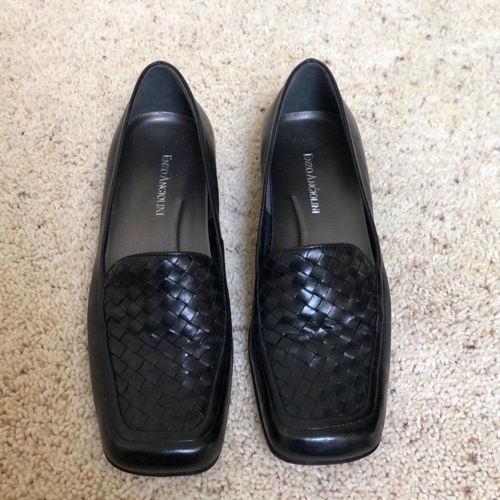 Enzo Angiolini black leather loafers